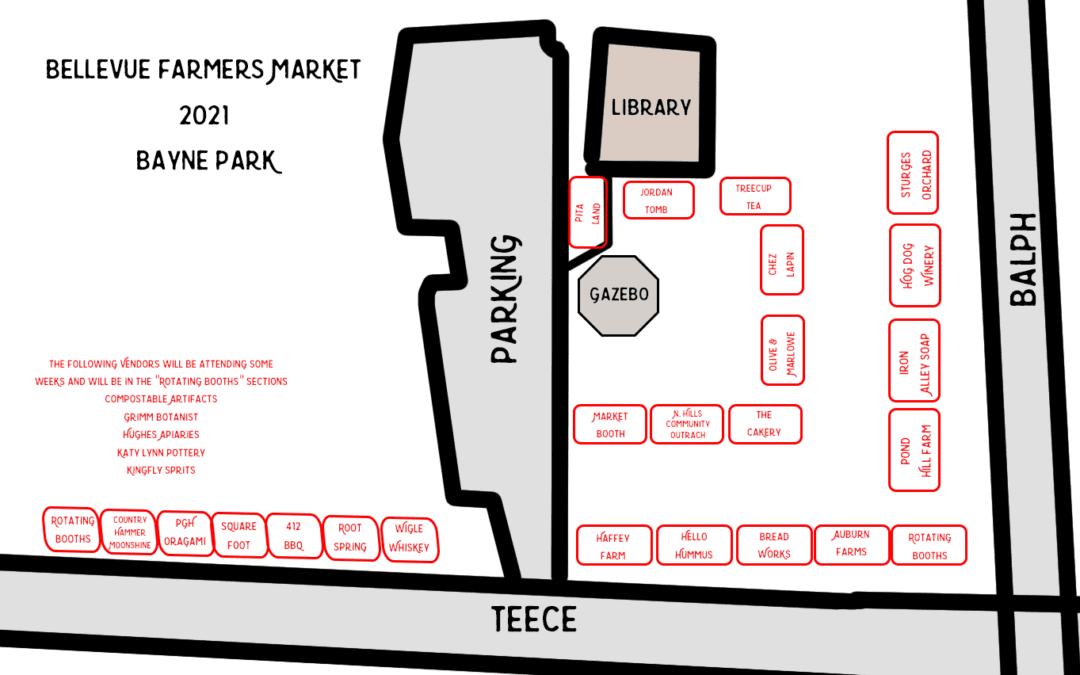 Bellevue Farmers Market 2021 Map